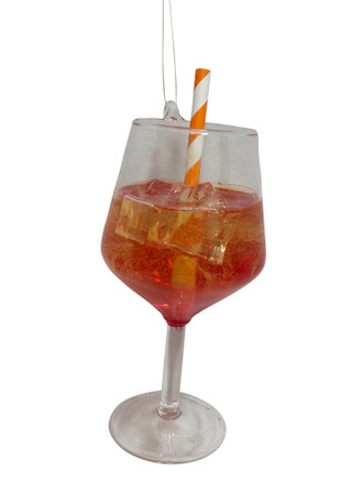 Thumbnail 1: Magical Season Glass Wine Cocktail Ornament 