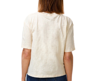 Thumbnail 2: CITY BLUES Women's Short Sleeve Casual Crochet Pocket Tee 