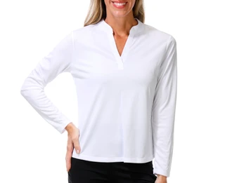 Thumbnail 1: REEL LEGENDS Women's Long Sleeve Split Neck Top 