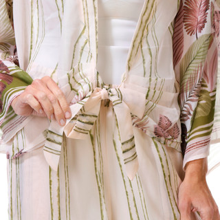 Thumbnail 4: BUNULU Women's Tie Front Kimono Top 