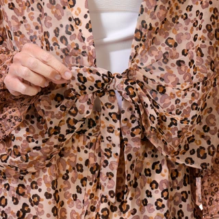 Thumbnail 2: BUNULU Women's Tie Front Kimono Top 