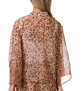 Thumbnail 3: BUNULU Women's Tie Front Kimono Top 