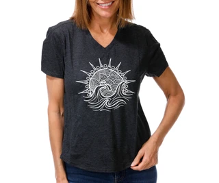 Thumbnail 1: REEL LEGENDS Women's Short Sleeve Sunset Graphic Tee 