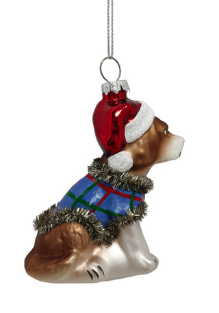 Thumbnail 3: Magical Season Glass Dog in Sweater & Hat Ornament 