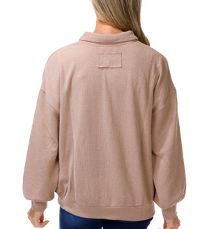 Thumbnail 3: J.O.A Junior's Long Sleeve Half Buttoned Pull Over Sweater 