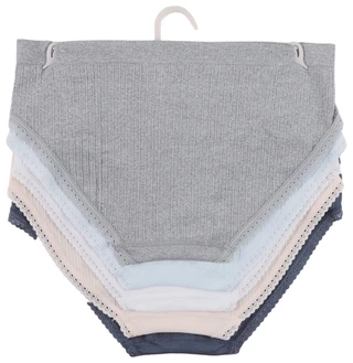 Thumbnail 2: Laura Ashley Women's 5 Pk Lace Trim Ribbed Bikini Panties  