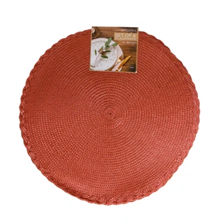 Thumbnail 1: Rockhill Home 6 Pk 15 in Rustic Woven Round Placemats  