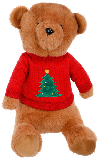Thumbnail 1: Magical Season 12in Christmas Weighted Teddy Bear w/ Christmas Tree Sweater 