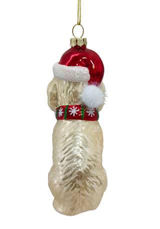 Thumbnail 2: Magical Season Glass Dog with Hat & Scarf Ornament 