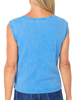Thumbnail 3: CITY BLUES Women's Sleeveless Scoop Neck Casual Top 