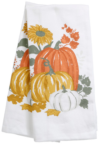 Thumbnail 2: CUISINART 2 Pk Harvest Pumpkin Kitchen Towels  