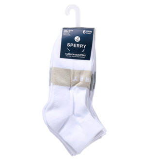 Thumbnail 1: Sperry 6 Pk Men's Half Cushion Quarters Pique Cuff Socks 