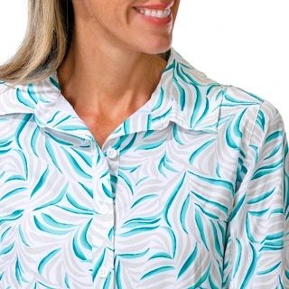 Thumbnail 2: REEL LEGENDS Women's Long Sleeve Button Up Collared Fishing Top  