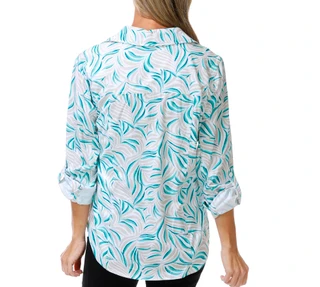 Thumbnail 3: REEL LEGENDS Women's Long Sleeve Button Up Collared Fishing Top  
