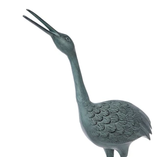 Thumbnail 3: San Pacific Coastal Garden Decor Crane Head Up Metal Figurine  