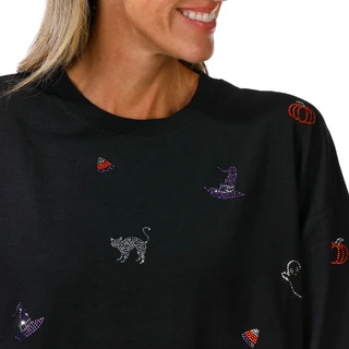 Thumbnail 3: Marled Women's Long Sleeve Halloween Rhinestone Sweater 
