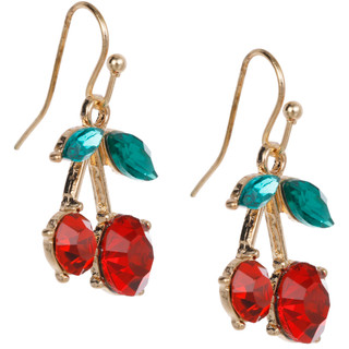 Thumbnail 2: Noir 3-Piece Pearl Bow Cherry Earring Set 