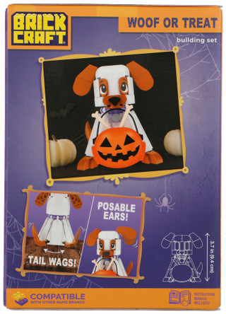 Thumbnail 2: Brick Craft 154 Pc Halloween Spooky Dog Woof or Treat Building Set 