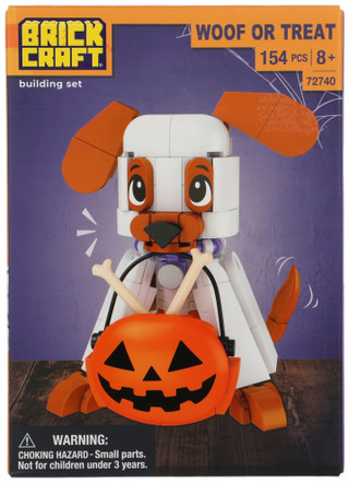 Thumbnail 1: Brick Craft 154 Pc Halloween Spooky Dog Woof or Treat Building Set 