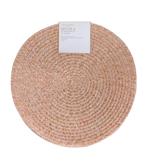 Thumbnail 3: Rockhill Home 6 Pk 15 in Decorative Woven Round Placemats 