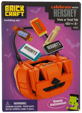 Thumbnail 1: Brick Craft 155 Pc Halloween Trick or Treat Tub Building Set 