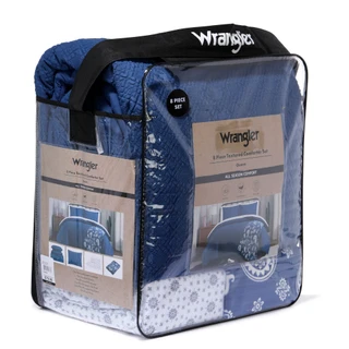 Thumbnail 2: Wrangler 8 Pc Textured Queen Comforter Set 