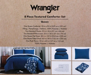 Thumbnail 5: Wrangler 8 Pc Textured Queen Comforter Set 
