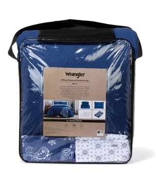 Thumbnail 6: Wrangler 8 Pc Textured Queen Comforter Set 