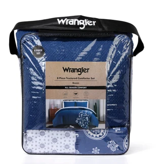 Thumbnail 1: Wrangler 8 Pc Textured Queen Comforter Set 