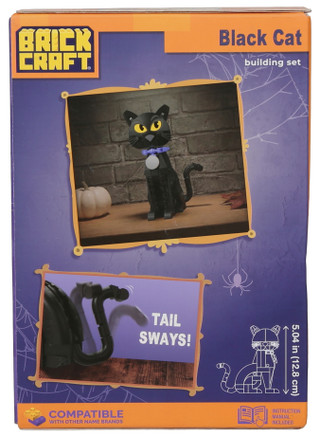 Thumbnail 2: Brick Craft 182 Pc Spooky Black Cat Building Set 