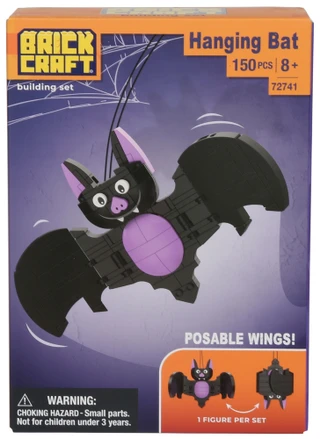 Thumbnail 1: Brick Craft 150 Pc Halloween Spooky Hanging Bat Building Set 