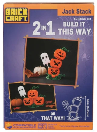 Thumbnail 2: Brick Craft 160 Pc Halloween Jack Stack Building Set 