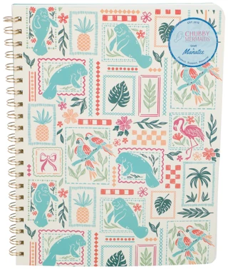 Thumbnail 1: Chubby Mermaids Large Manatee Spiral Notebook  