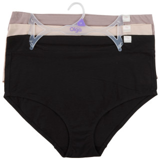 Thumbnail 1: Olga Plus 3 Pk High Waist Cotton Brief Panties  