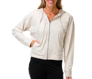 Thumbnail 1: DKNY Junior's Cropped Full Zip Hoodie 