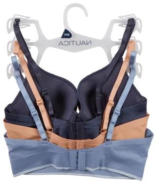 Thumbnail 2: Nautica Women's 3 Pk Seamless Super Soft T-Shirt Bras 