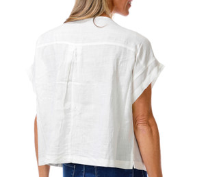 Thumbnail 3: MAX STUDIO Women's Short Sleeve Split Neck Top 