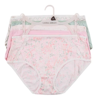 Thumbnail 1: Laura Ashley 5 Pk Lace Trim Brief Panties  