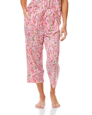 Thumbnail 4: Cuddl Duds Women's 2 Pc Short Sleeve Capri Pajama Set 