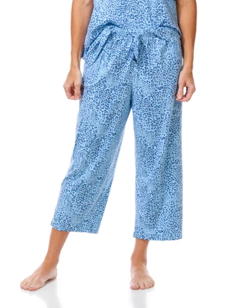 Thumbnail 2: Cuddl Duds Women's 2 Pc Short Sleeve Capri Pajama Set 