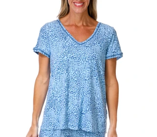Thumbnail 3: Cuddl Duds Women's 2 Pc Short Sleeve Capri Pajama Set 