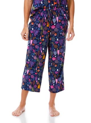 Thumbnail 3: Cuddl Duds Women's 2 Pc Short Sleeve Capri Pajama Set 