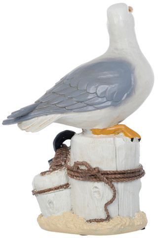 Thumbnail 3: Fancy That 12-Inch Seagull & Anchor Garden Statue 