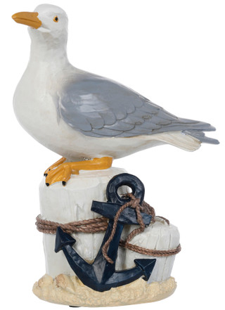Thumbnail 1: Fancy That 12-Inch Seagull & Anchor Garden Statue 