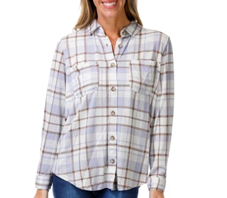 Thumbnail 1: C&C California Women's Long Sleeve Plaid Button Down 