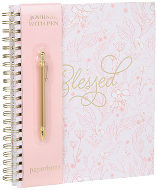 Thumbnail 1: Paperbuzz Spiral Blessed  Journal w/ Pen  