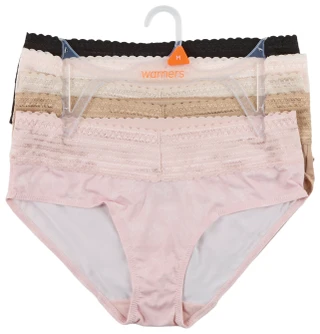 Thumbnail 1: Warner's Women's 5 Pk Mid Waist Lace Hipster Panties  