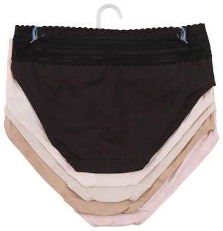 Thumbnail 2: Warner's Women's 5 Pk Mid Waist Lace Hipster Panties  