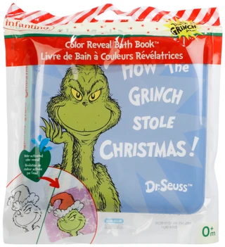 Thumbnail 1: Infantino Dr. Seuss Grinch Christmas Color Reveal Bath Book 