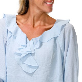 Thumbnail 2: MAX STUDIO Women's 3/4 Sleeve Ruffle Front Blouse 